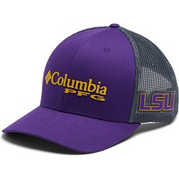 Columbia Men's LSU Tigers Purple PFG Mesh Fitted Hat