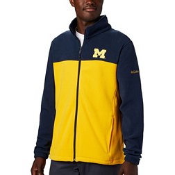 Columbia Men's Michigan Wolverines Blue Flanker Full-Zip Fleece Jacket