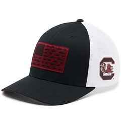 Columbia Men's South Carolina Gamecocks PFG Flag Mesh Fitted Black Hat