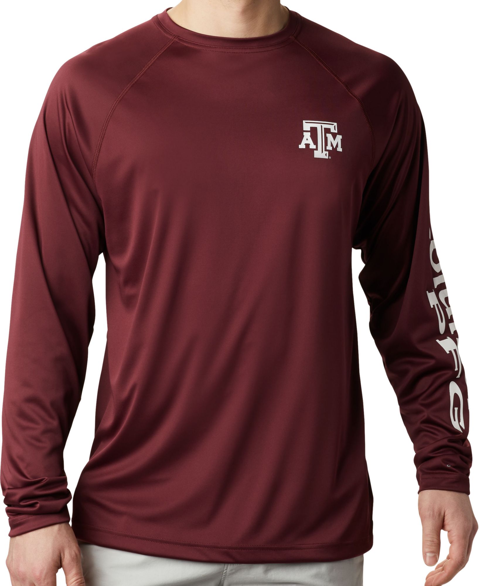 Columbia Men's Texas A&amp;M Aggies Maroon Terminal Tackle Long Sleeve T-Shirt