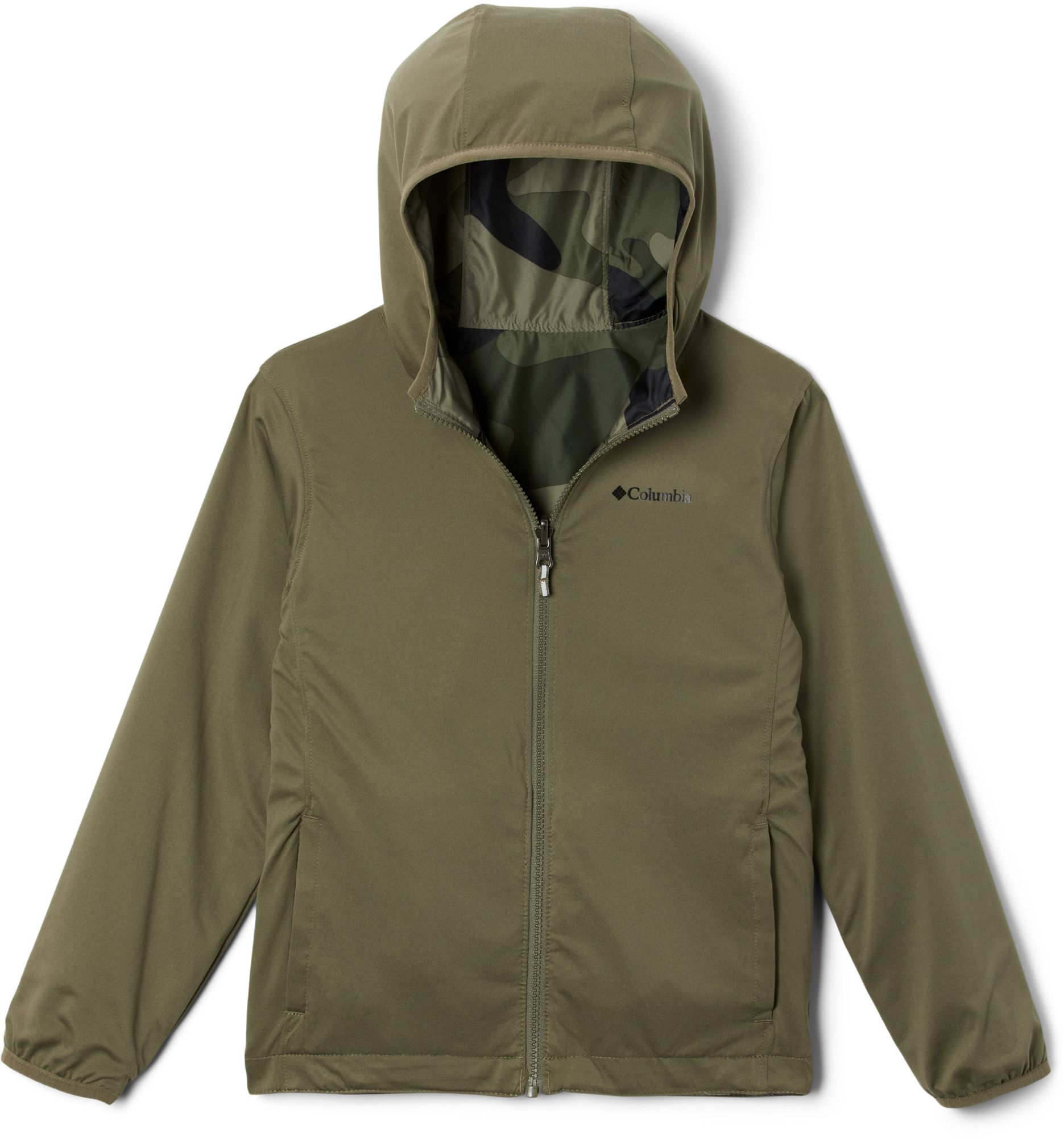 Columbia Boys' Reversible Pixel Grabber Rain Jacket