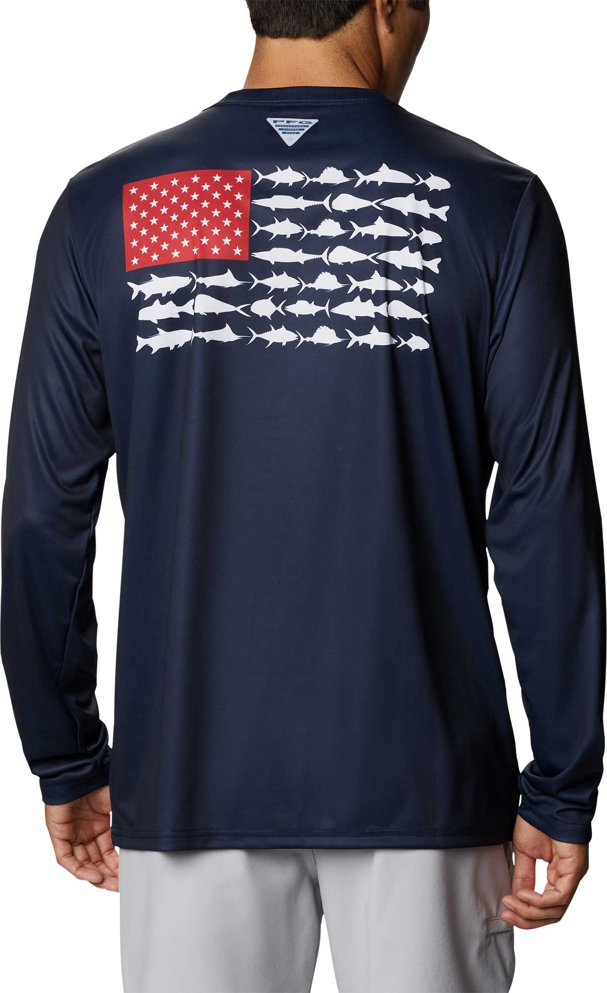 Columbia Men's PFG Terminal Tackle Fish Flag Long Sleeve Shirt