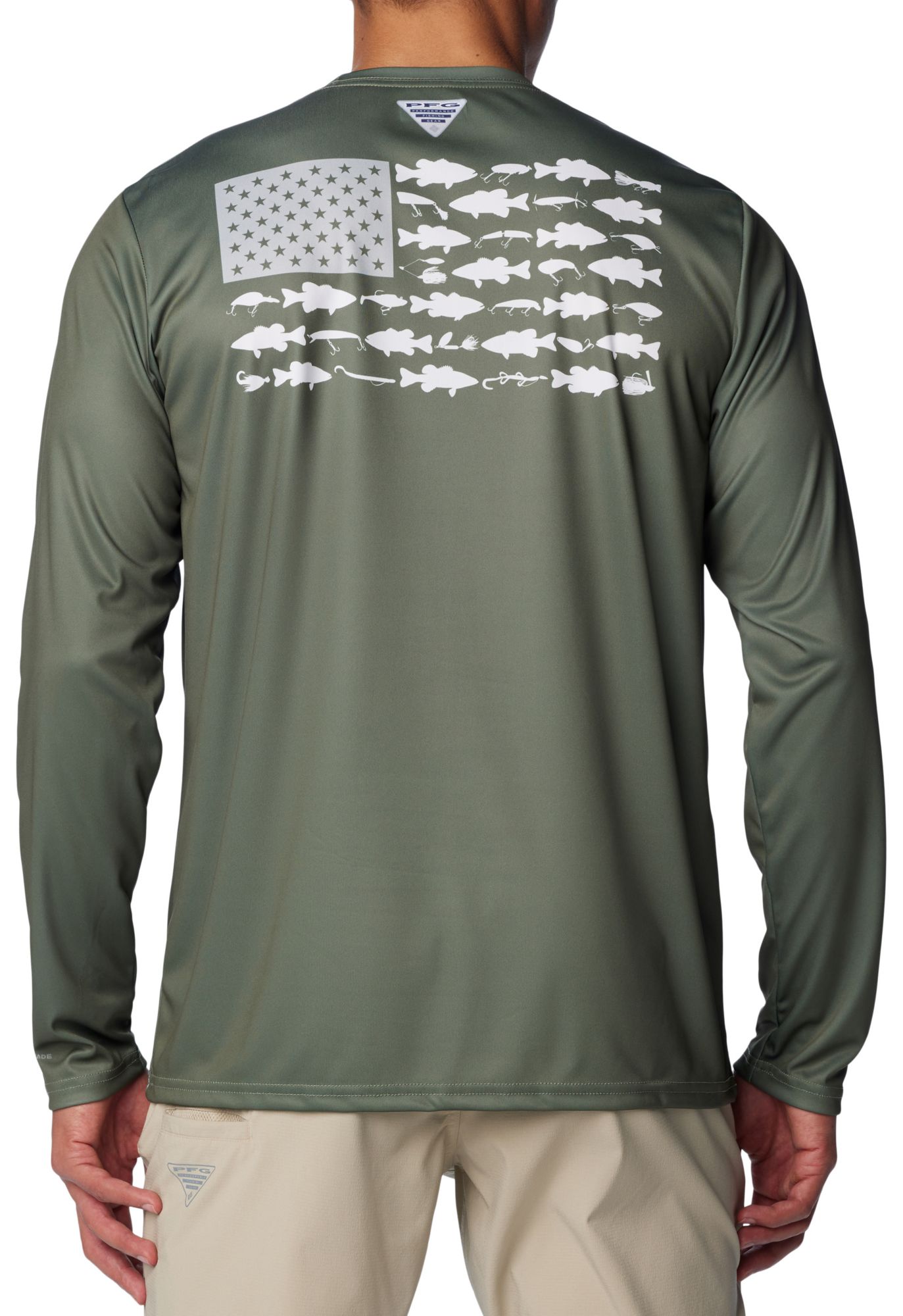 Columbia Men's PFG Terminal Tackle Fish Flag Long Sleeve Shirt