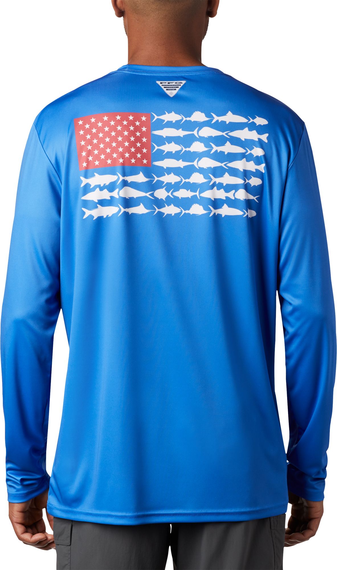 Columbia Men's PFG Terminal Tackle Fish Flag Long Sleeve Shirt