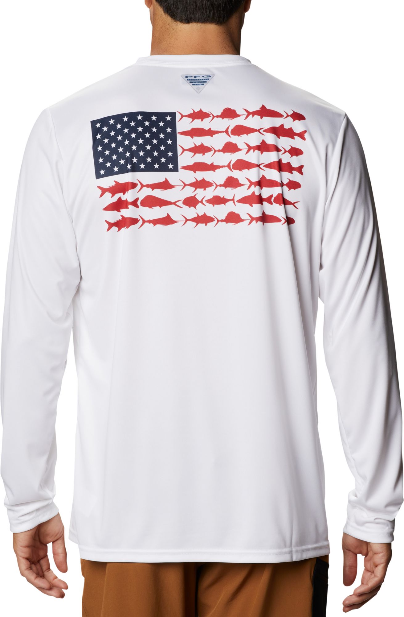 Columbia Men's PFG Terminal Tackle Fish Flag Long Sleeve Shirt