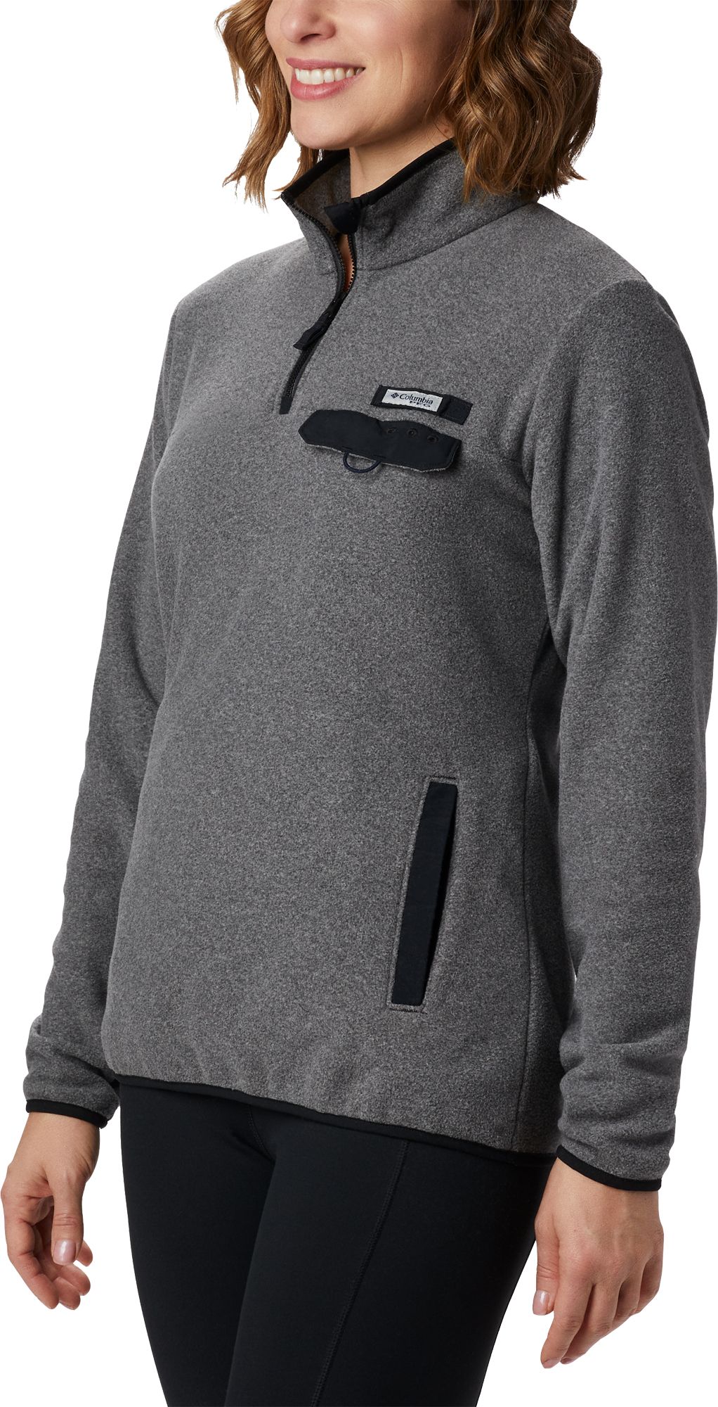 womens black fleece pullover