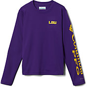Columbia Youth LSU Tigers Purple Terminal Tackle Long Sleeve T-Shirt