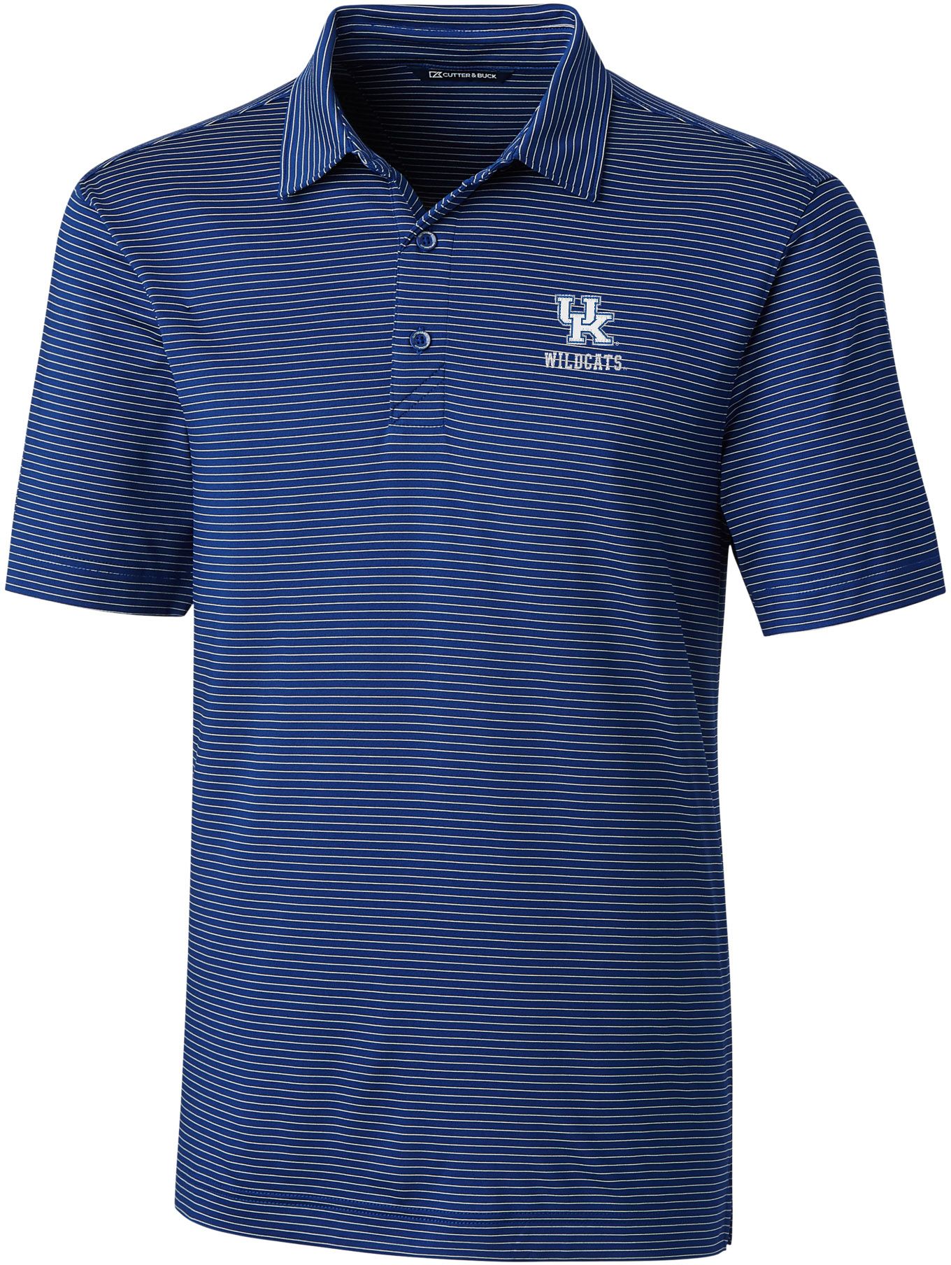 Cutter &amp; Buck Men's Kentucky Wildcats Blue Forge Pencil Stripe Polo