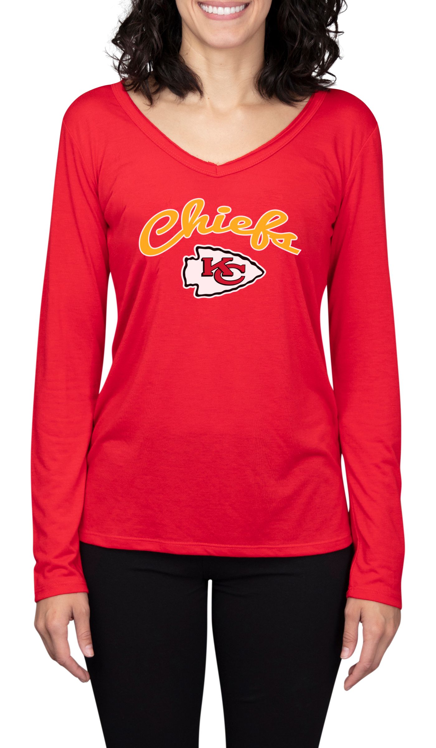 Concepts Sport Women's Kansas City Chiefs Marathon Red Long Sleeve