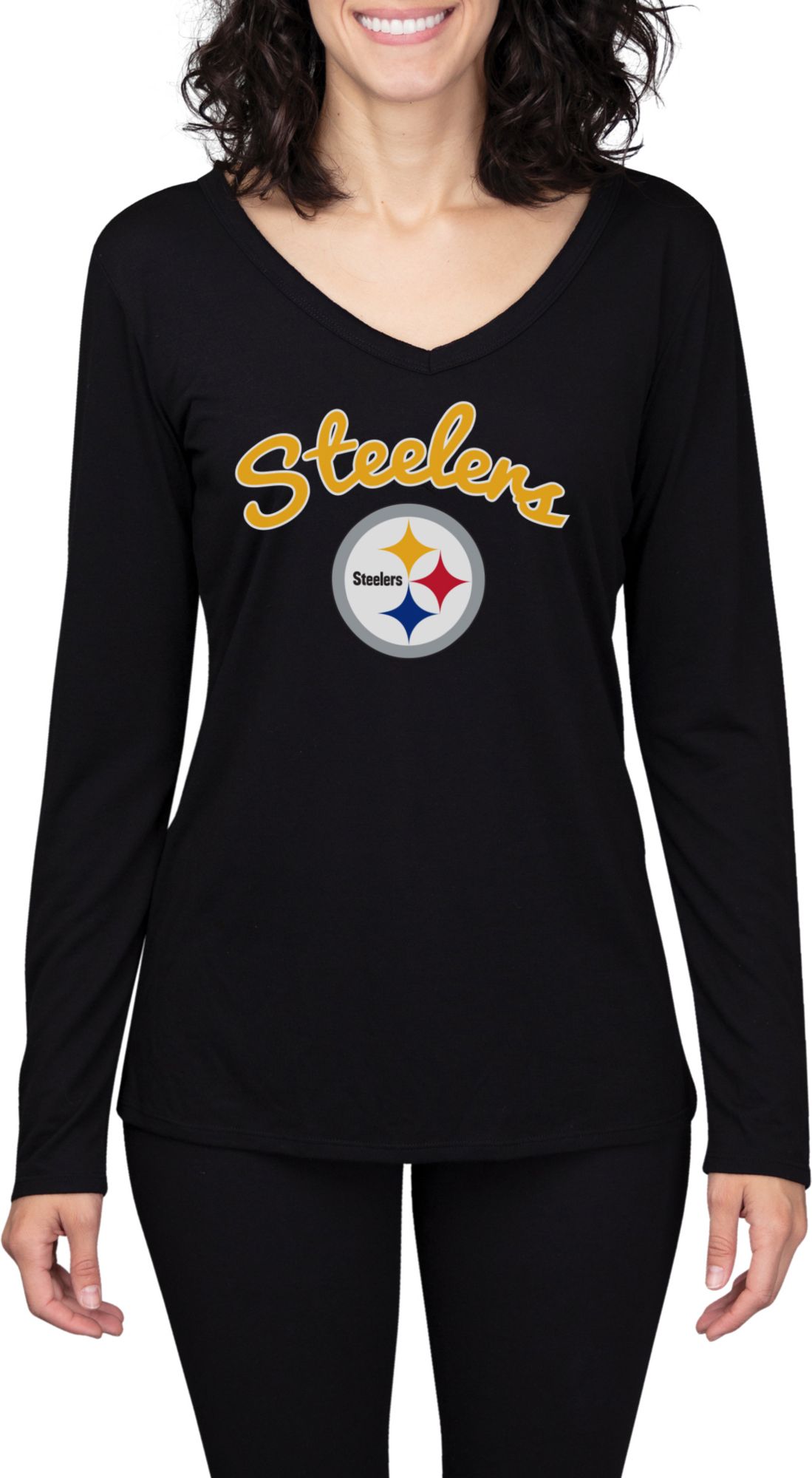 01125 Womens Pittsburgh Steelers T.J. TJ WATT Football Long Sleeve