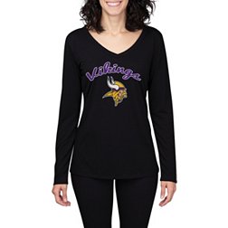 Concepts Sport Women's Minnesota Vikings Marathon Black Long Sleeve T-Shirt