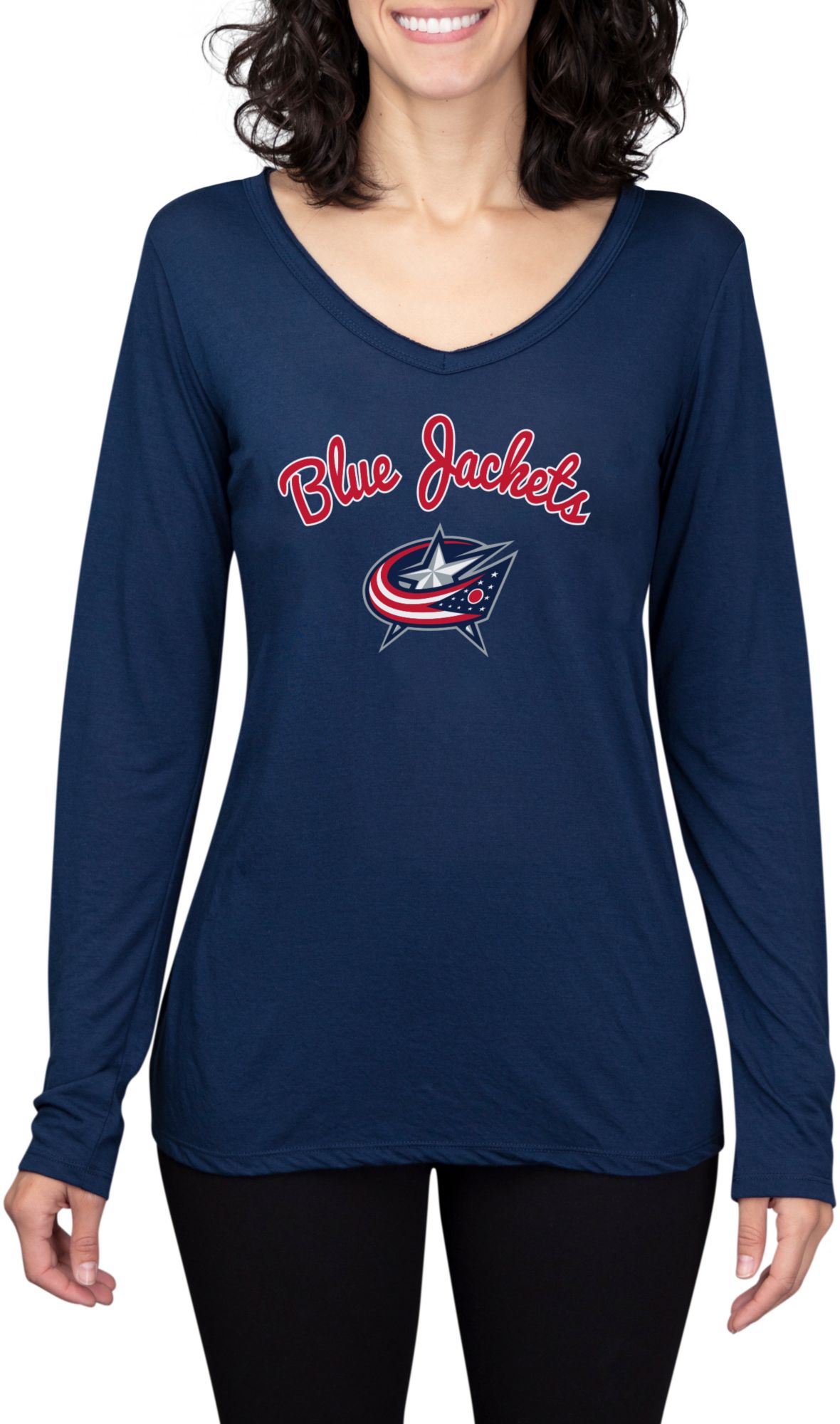 Concepts Sport Women's Columbus Blue Jackets Marathon  Knit Long Sleeve T-Shirt