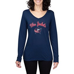 Concepts Sport Women's Columbus Blue Jackets Marathon  Knit Long Sleeve T-Shirt