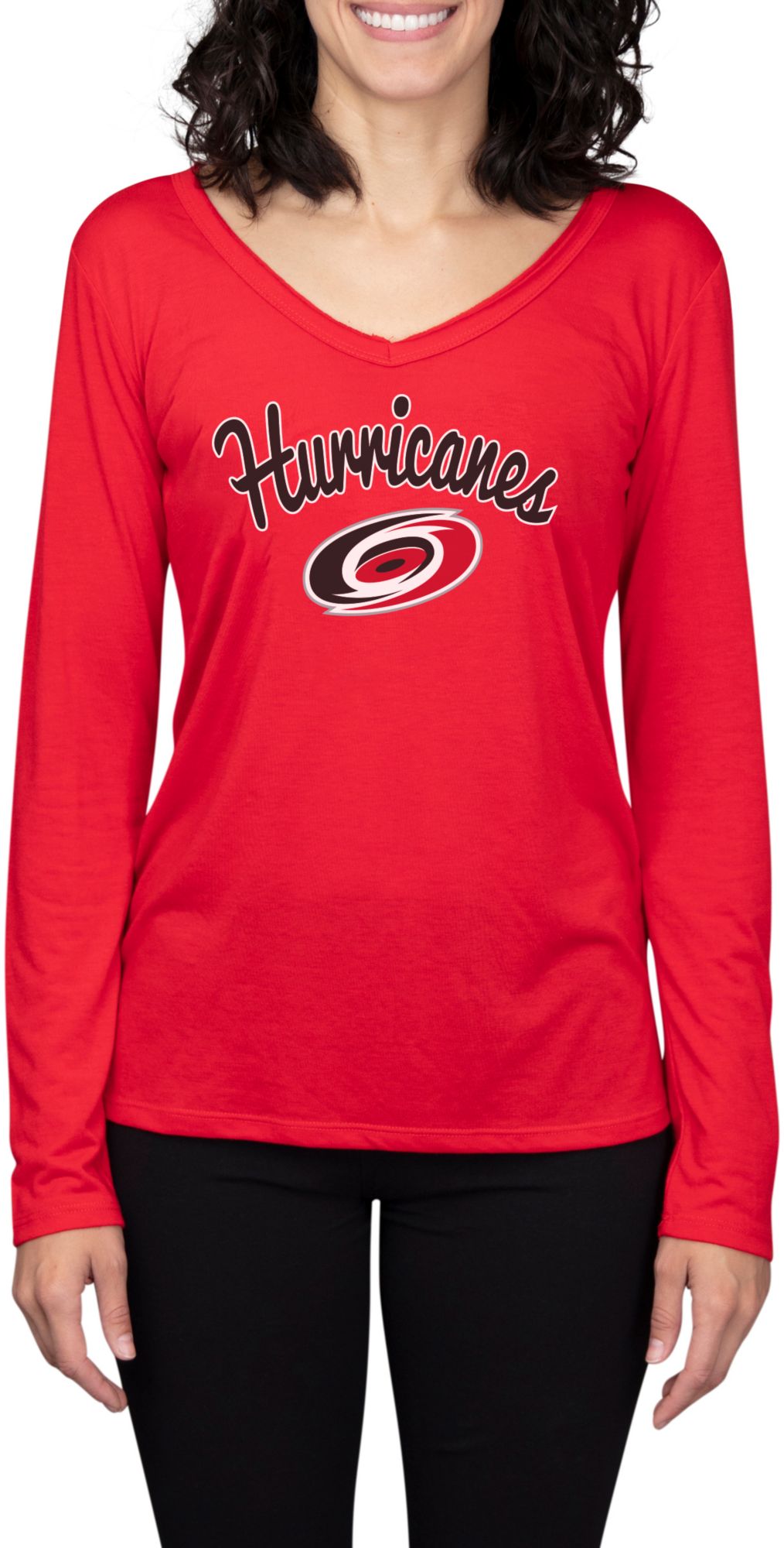 Concepts Sport Women's Carolina Hurricanes Marathon  Knit Long Sleeve T-Shirt