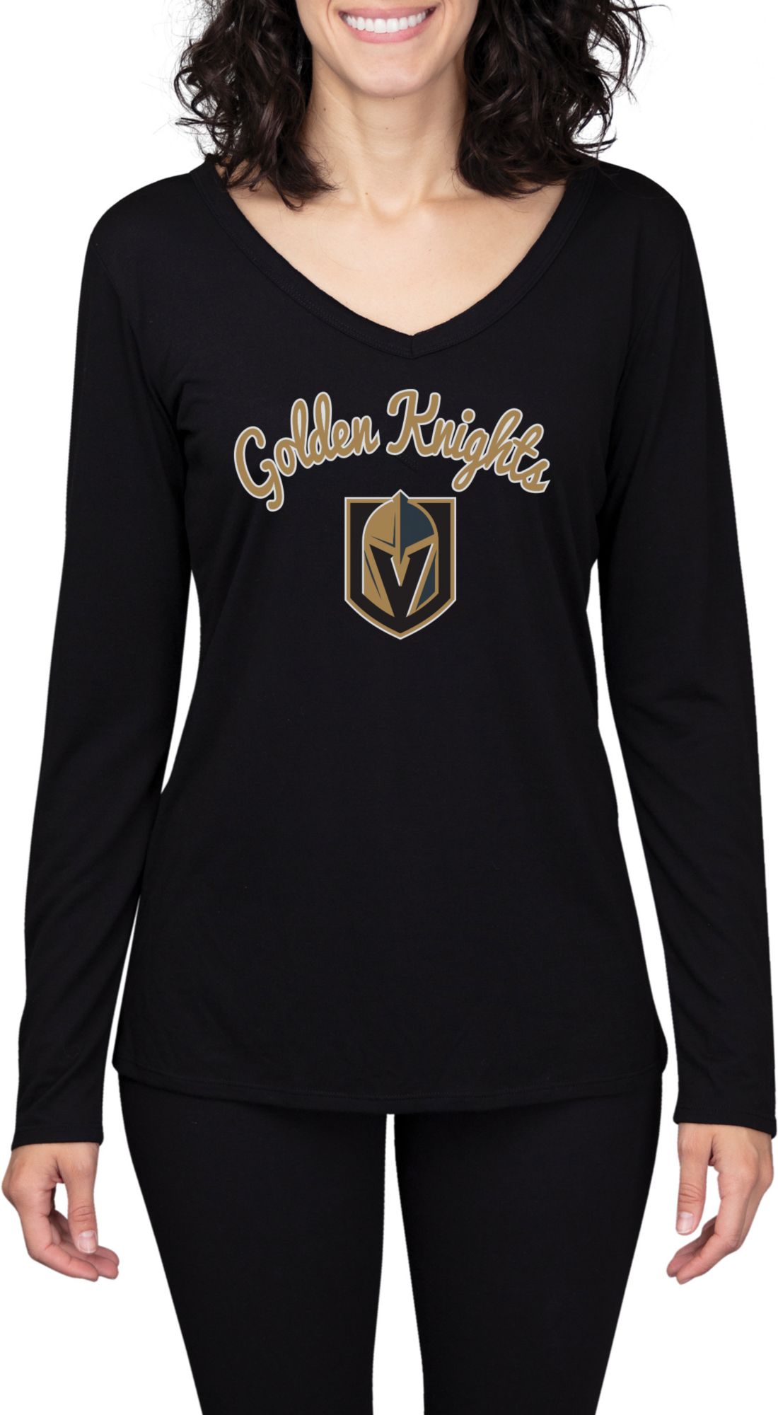 Concepts Sport Women's Vegas Golden Knights Marathon  Knit Long Sleeve T-Shirt