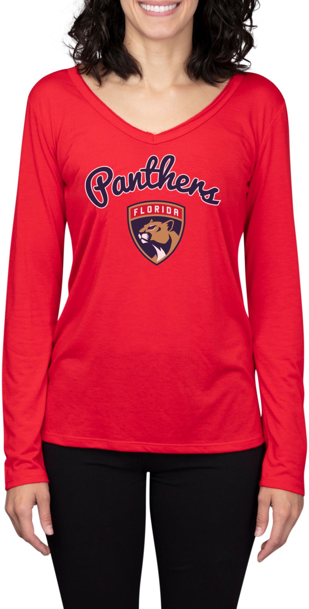 Concepts Sport Women's Florida Panthers Marathon  Knit Long Sleeve T-Shirt