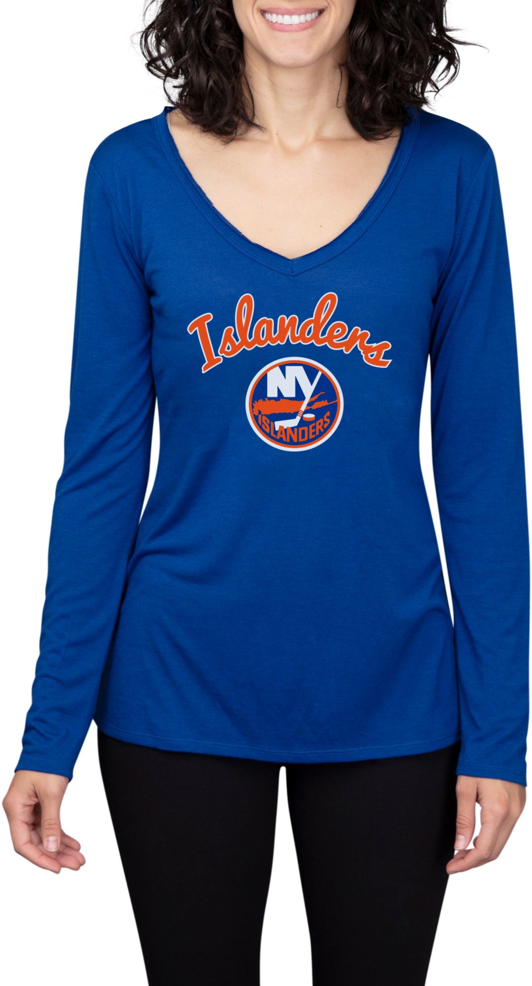 Concepts Sport Women's New York Islanders Marathon  Knit Long Sleeve T-Shirt