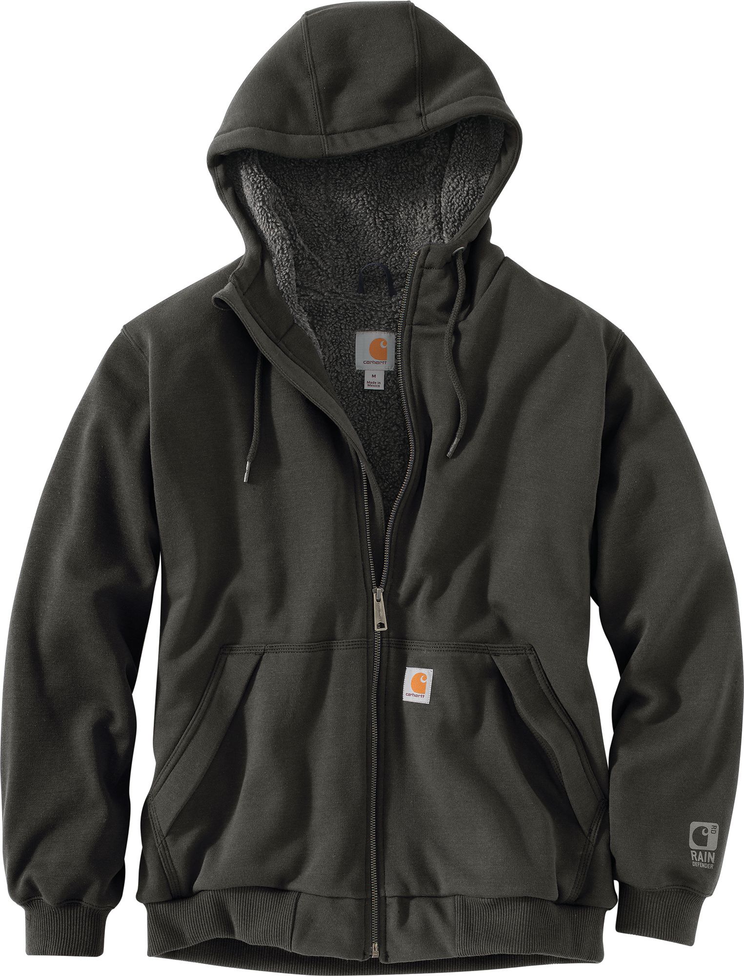 Carhartt Men's Rain Defender Rockland Sherpa-Lined Hooded Sweatshirt