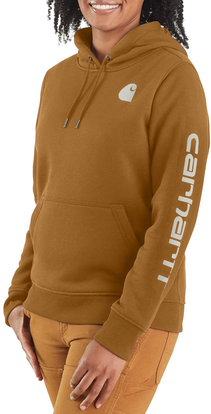 CARHARTT Women's Clarksburg Graphic Sleeve Hoodie,  Brown