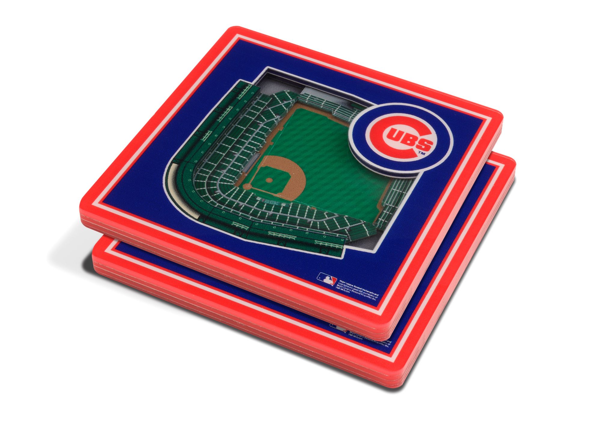 YouTheFan Chicago Cubs 3D Stadium Views Coaster Set