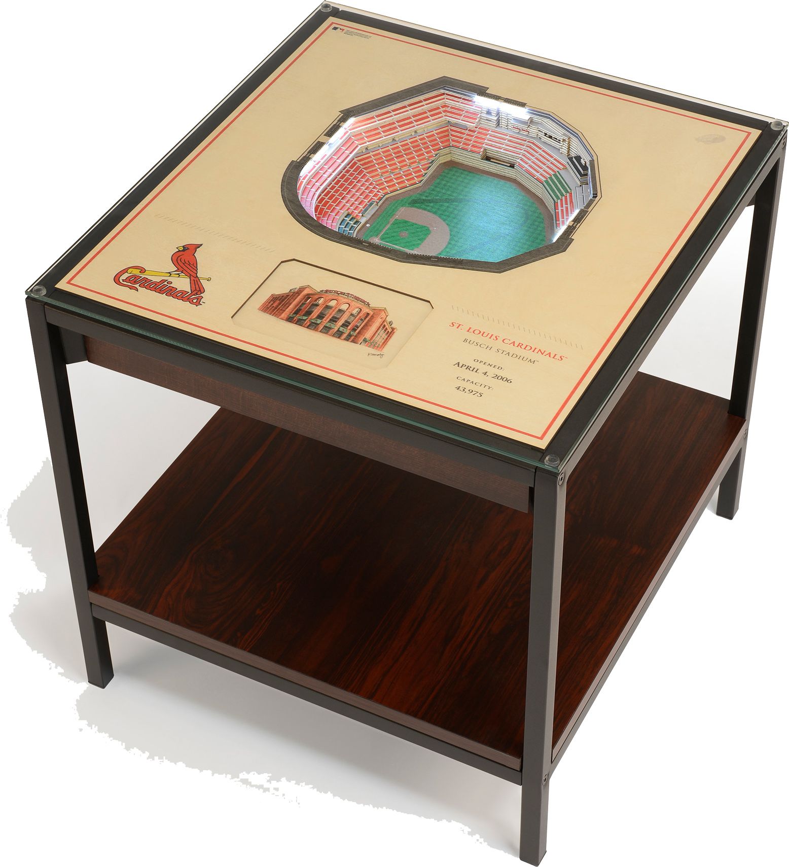 YouTheFan St. Louis Cardinals 25-Layer StadiumViews Lighted End Table