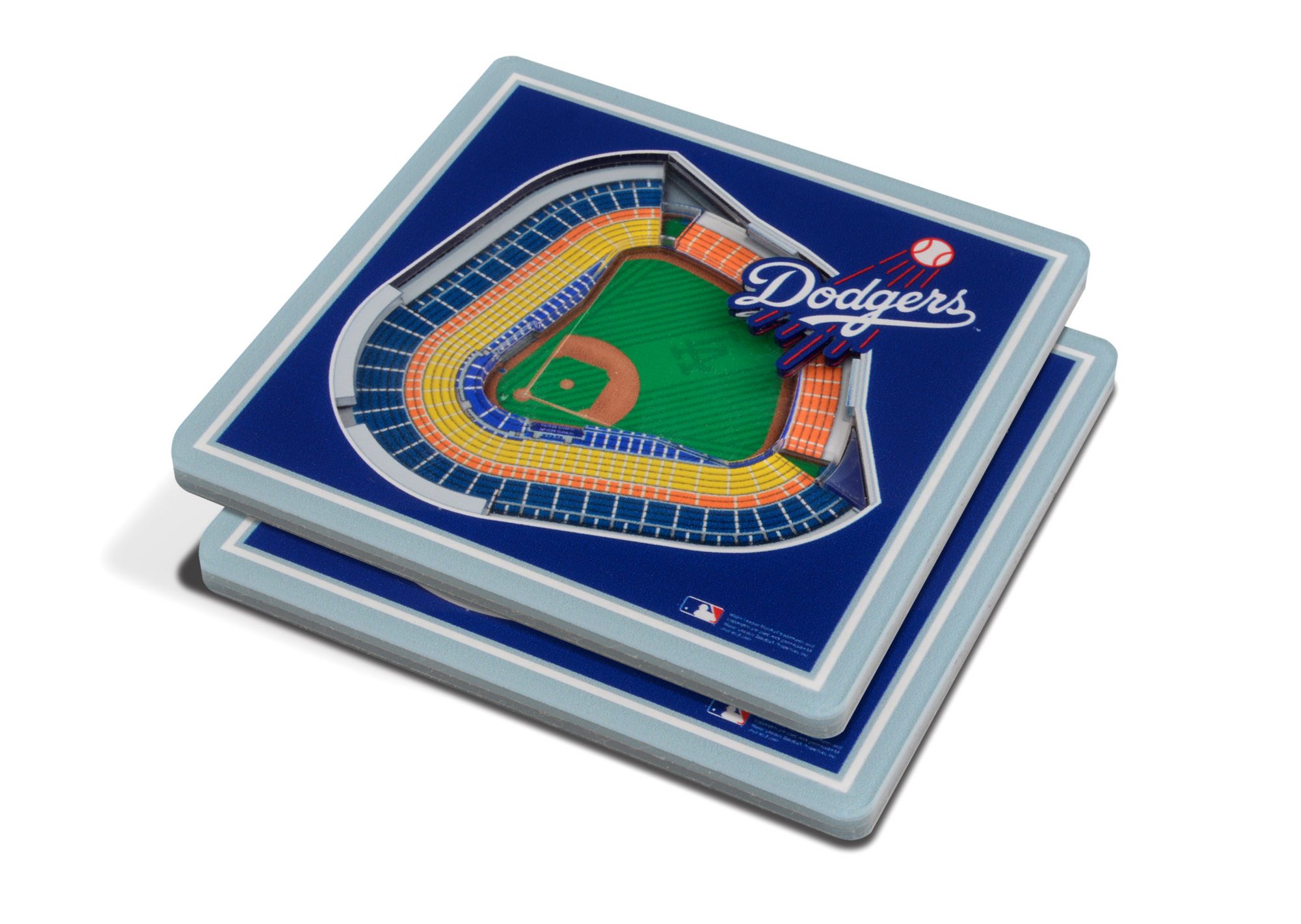 YouTheFan Los Angeles Dodgers 3D Stadium Views Coaster Set