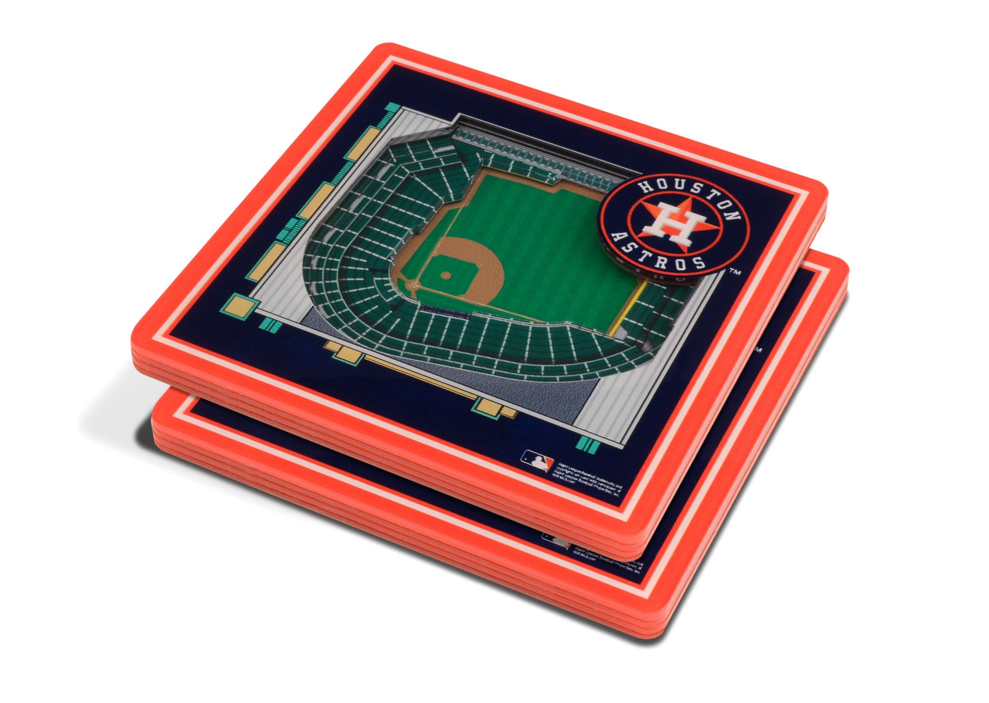 YouTheFan Houston Astros 3D Stadium Views Coaster Set