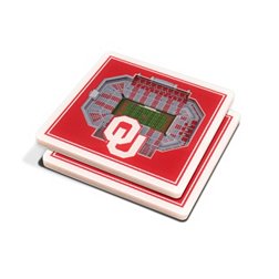 You the Fan Oklahoma Sooners 3D Stadium Views Coaster Set