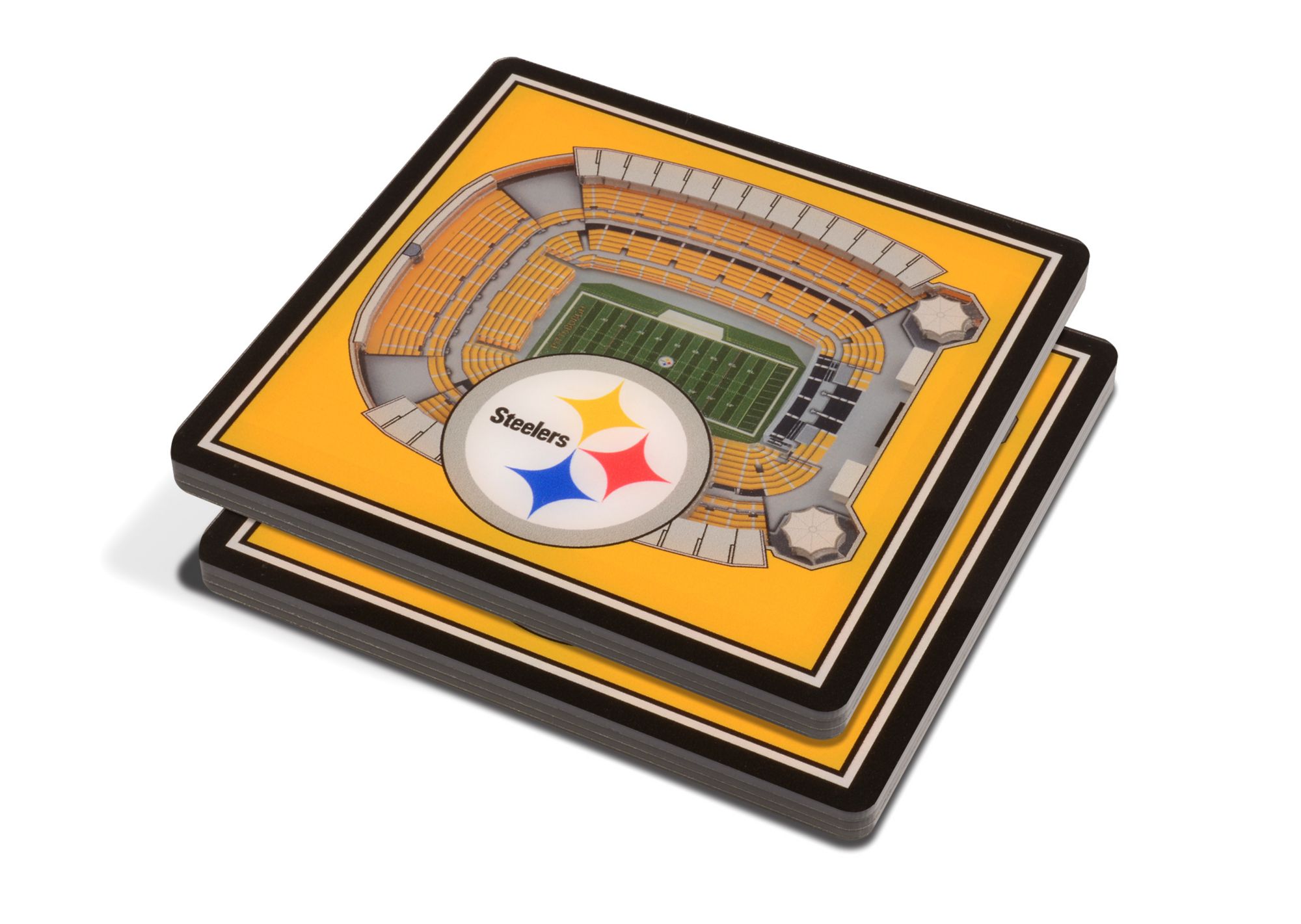 YouTheFan Pittsburgh Steelers 3D Stadium Views Coaster Set