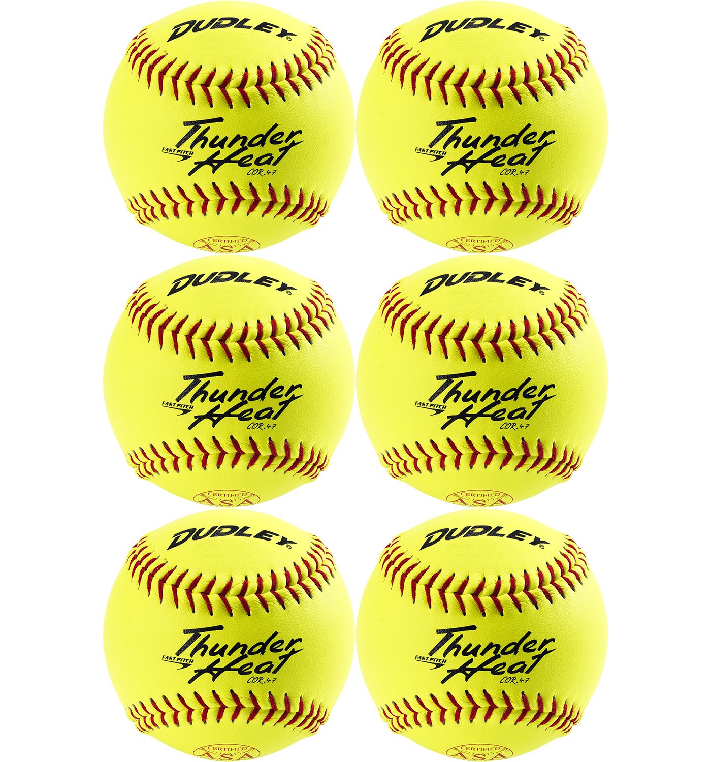 Dudley 11” ASA Thunder Heat Fastpitch Softballs 6 Pack DICK'S