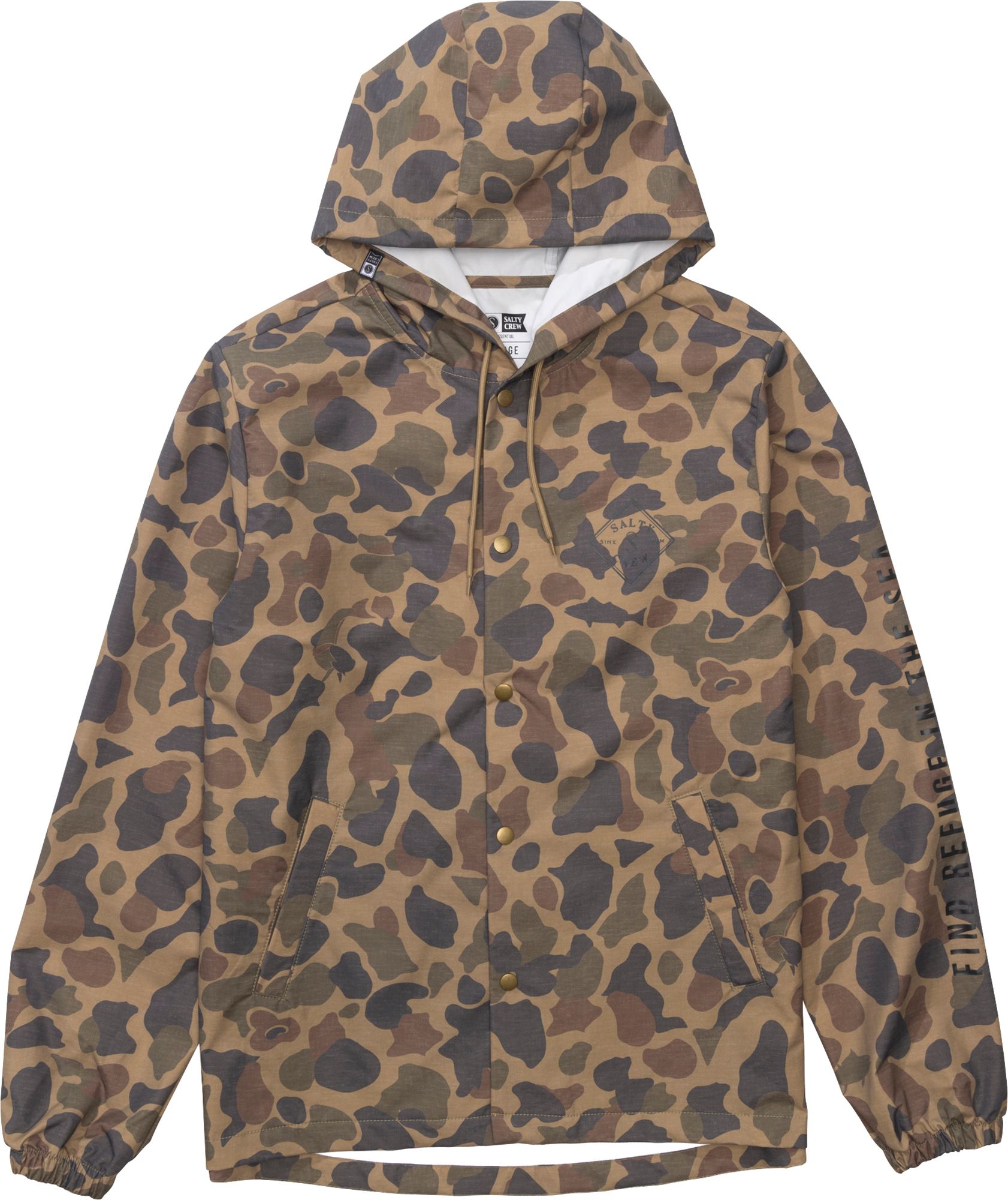 Salty Crew Men's Tippet Cover Up Snap Windbreaker