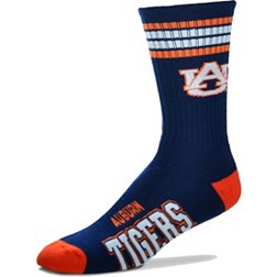 For Bare Feet Auburn Tigers 4-Stripe Deuce Crew Socks