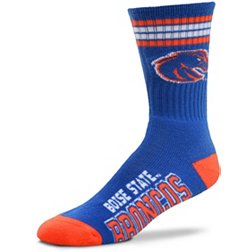 For Bare Feet Boise State Broncos 4-Stripe Deuce Crew Socks