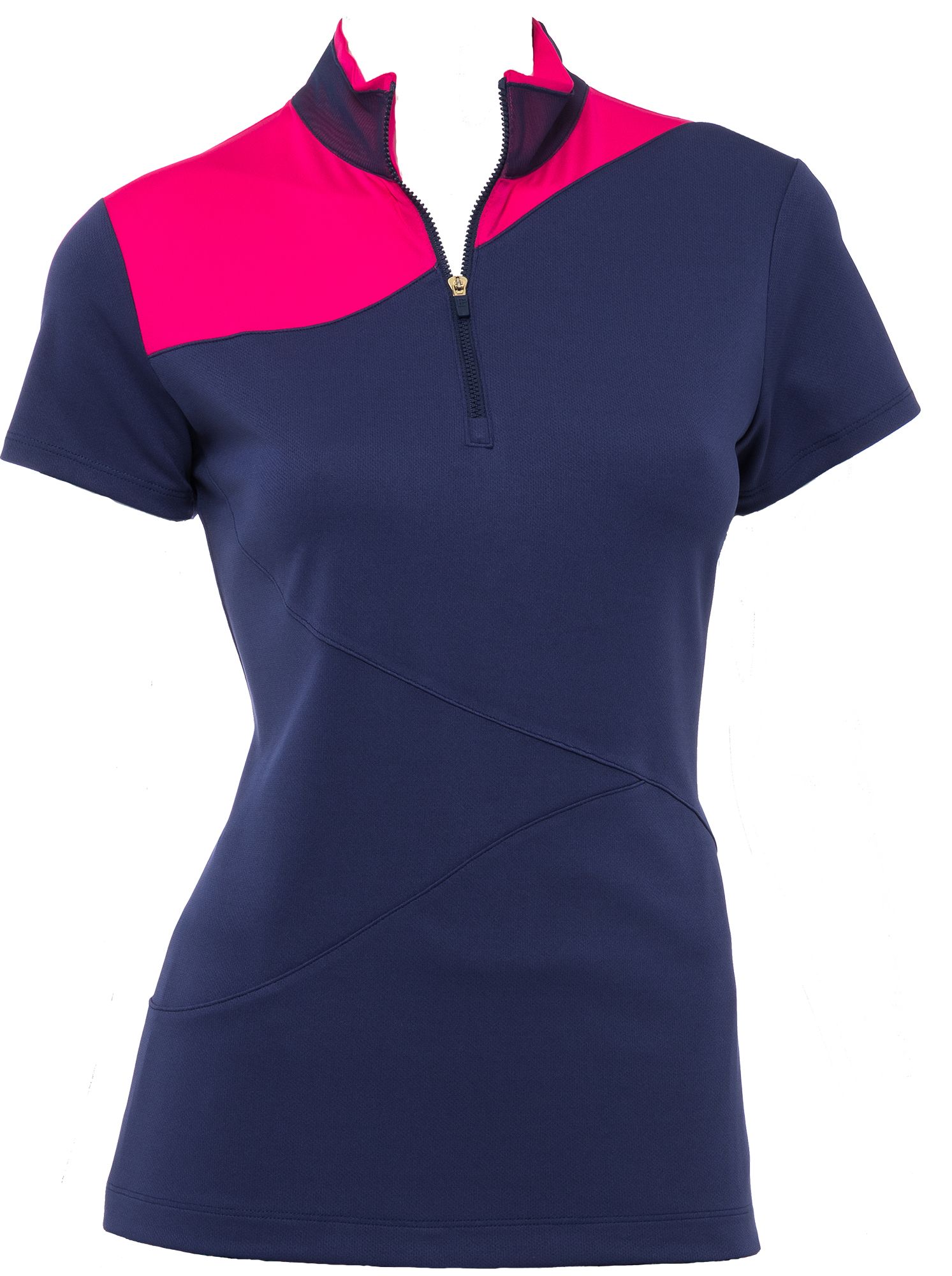 mock neck golf polo