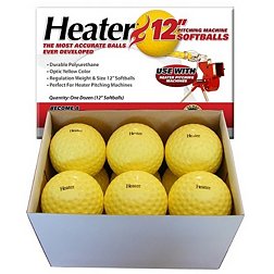 Heater 12'' Yellow Dimpled Pitching Machine Balls - 12 Pack