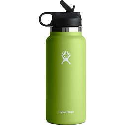 Hydro Flask Wide Mouth Insulated Bottle with Straw Lid, Flamingo, 32 oz Capacity