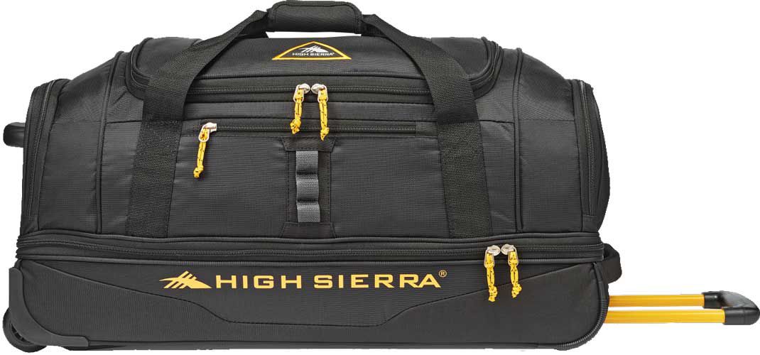 drop bottom rolling duffel luggage