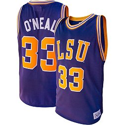 Original Retro Brand Men's Shaquille O'Neal LSU Tigers #33 Purple Retro Basketball Jersey