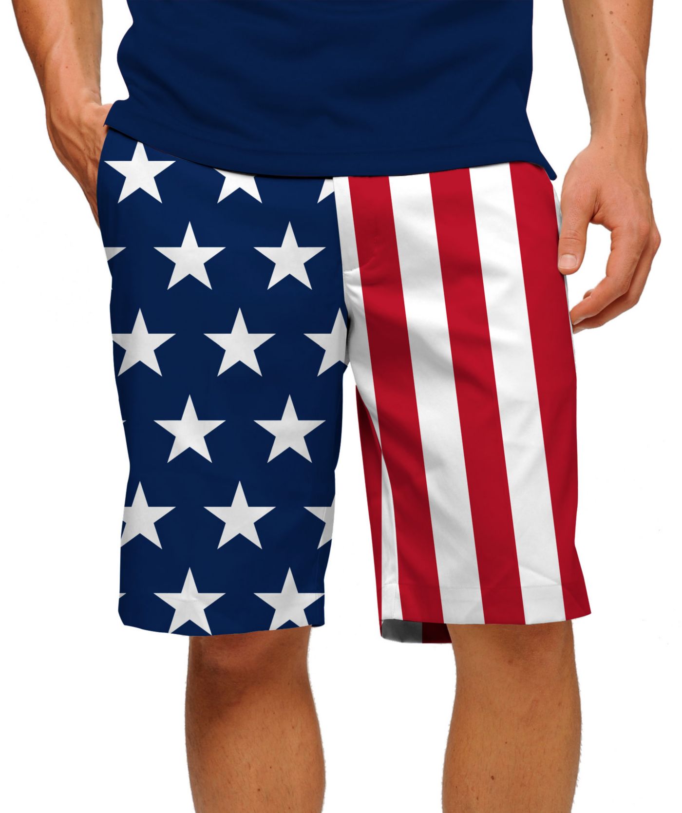 Loudmouth Men's Stars & Stripes Stretch Tech Golf Shorts | Golf Galaxy