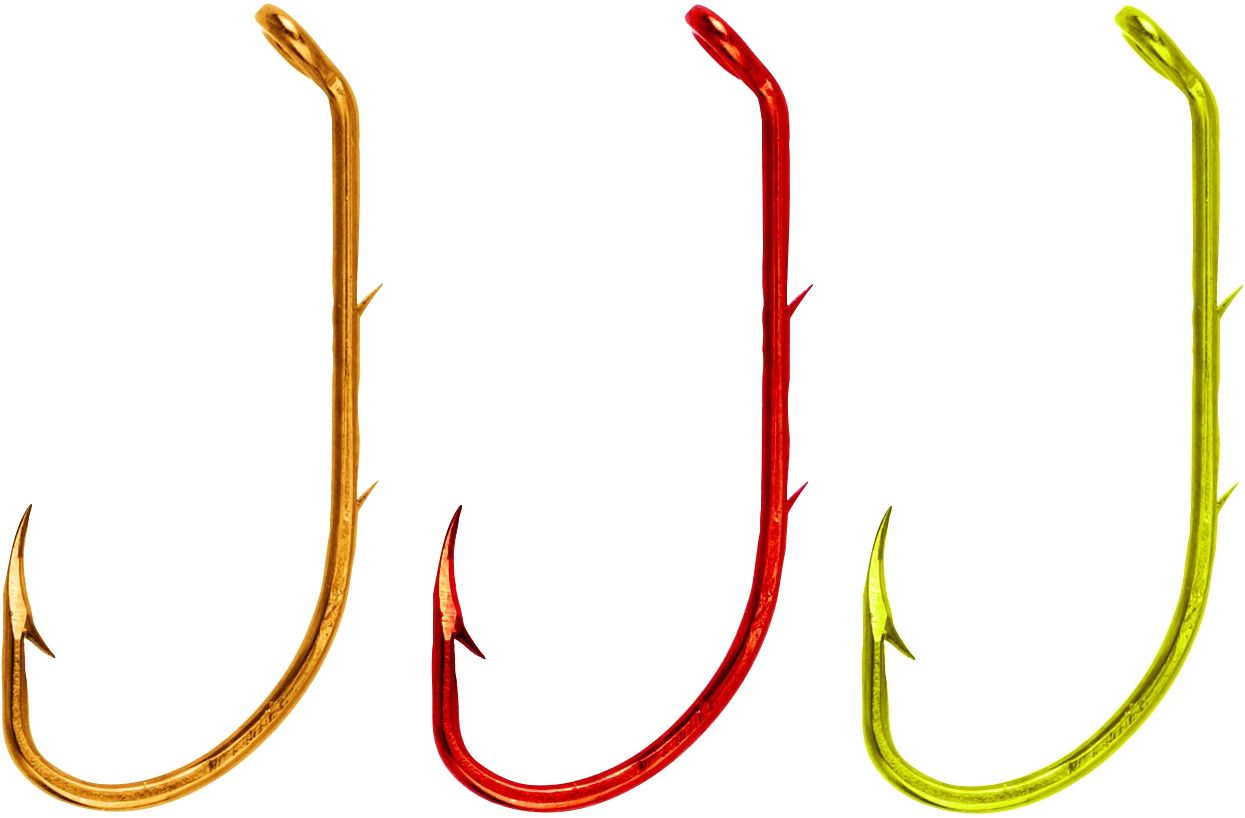 assorted fishing hooks