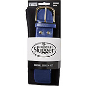 Louisville Slugger Men's Baseball Socks & Belt Combo Pack