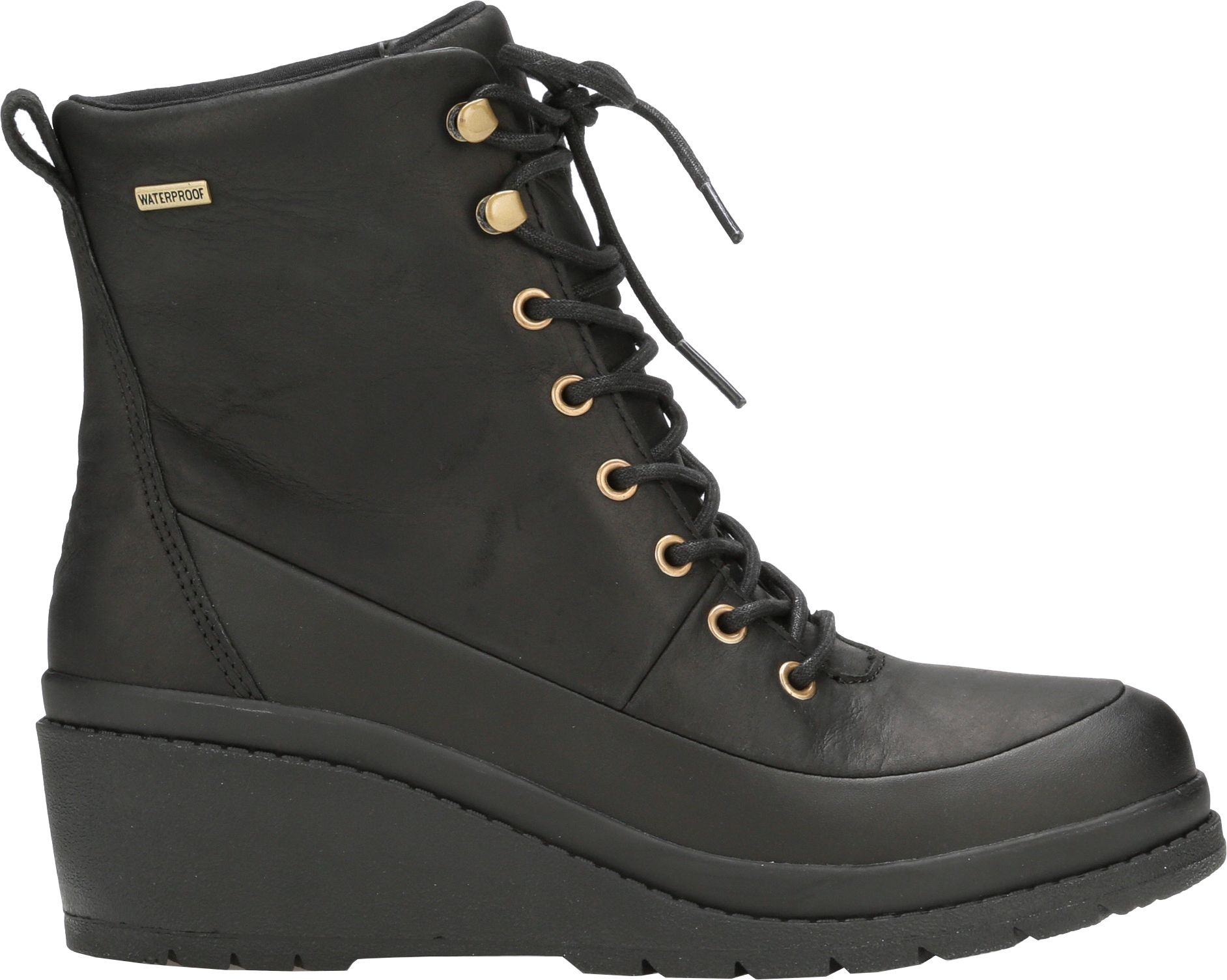 womens black leather waterproof boots
