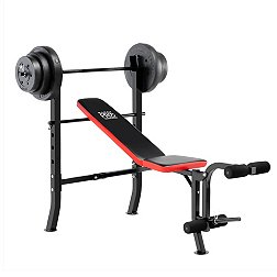 Marcy Pro Standard Bench With 100 lb. Weight Set
