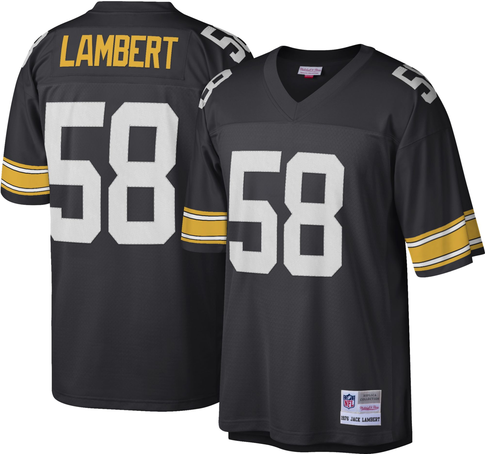 Mitchell &amp; Ness Men's Pittsburgh Steelers Jack Lambert #58 1976 Throwback Jersey