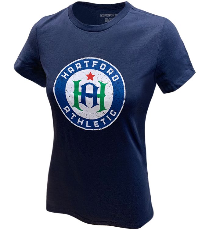 Icon Sports Group Women S Hartford Athletic Logo Navy T Shirt