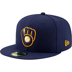 New Era Men's Milwaukee Brewers  59Fifty Alternate Navy Authentic Hat