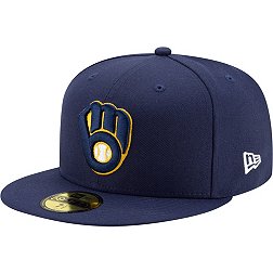 New Era Men's Milwaukee Brewers Navy 59Fifty Authentic Hat