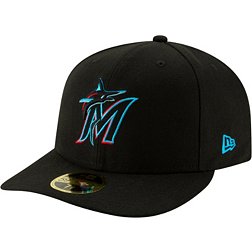 New Era Men's Miami Marlins 59Fifty Game Black Low Crown Fitted Hat