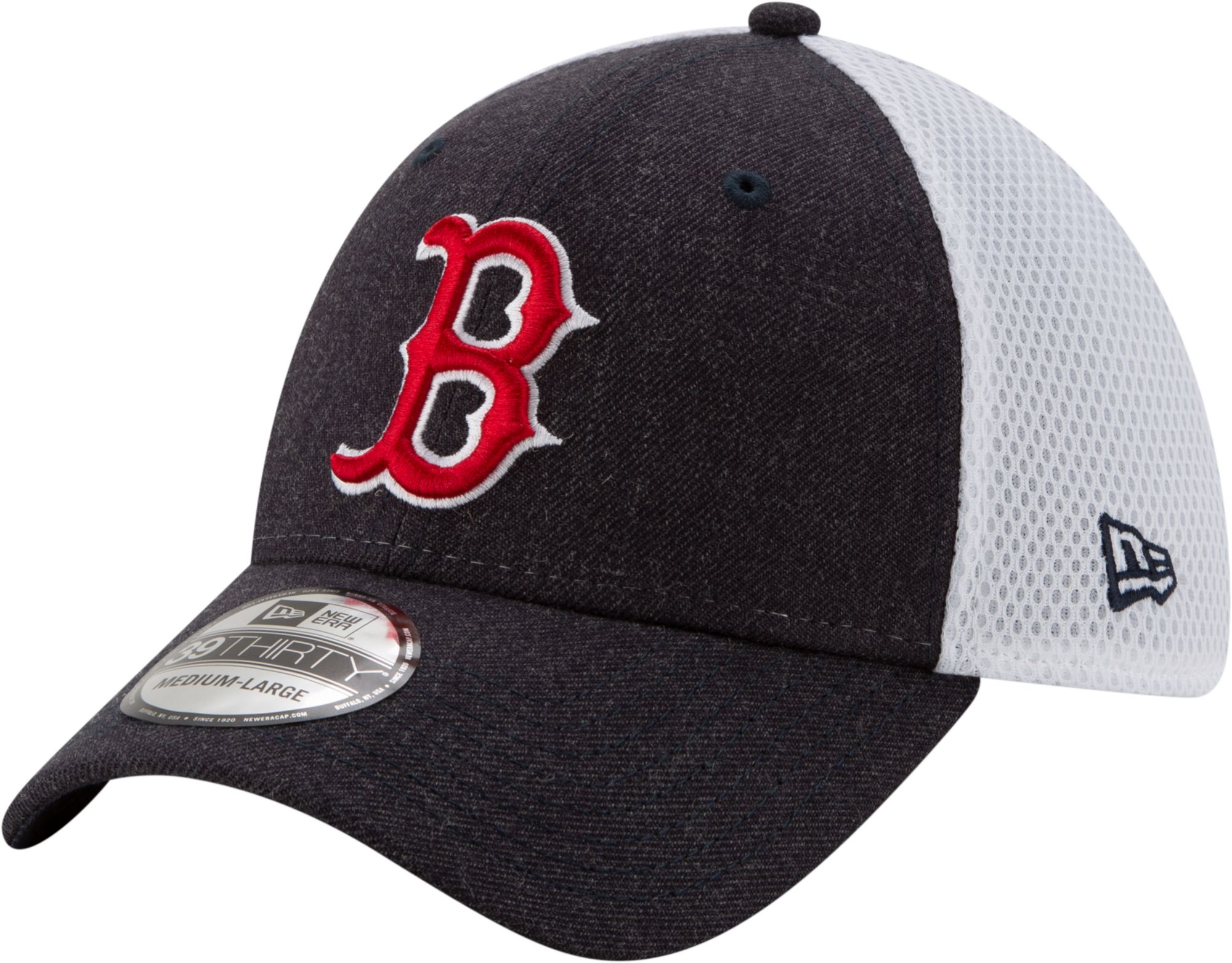 red sox fitted mesh hat