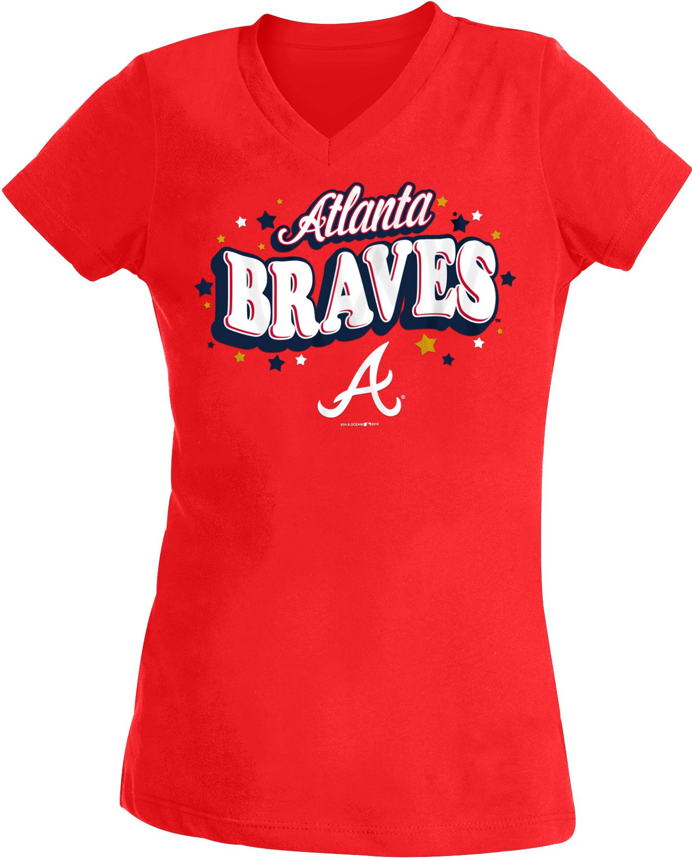 red atlanta braves t shirt